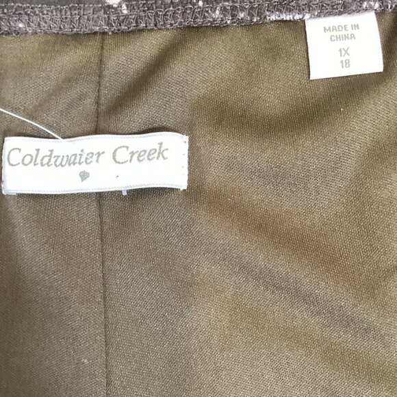 NWT Coldwater Creek Mesh Knit Skirt Plus Sz 1X/18 Brown Abstract Print #47P - Picture 6 of 9